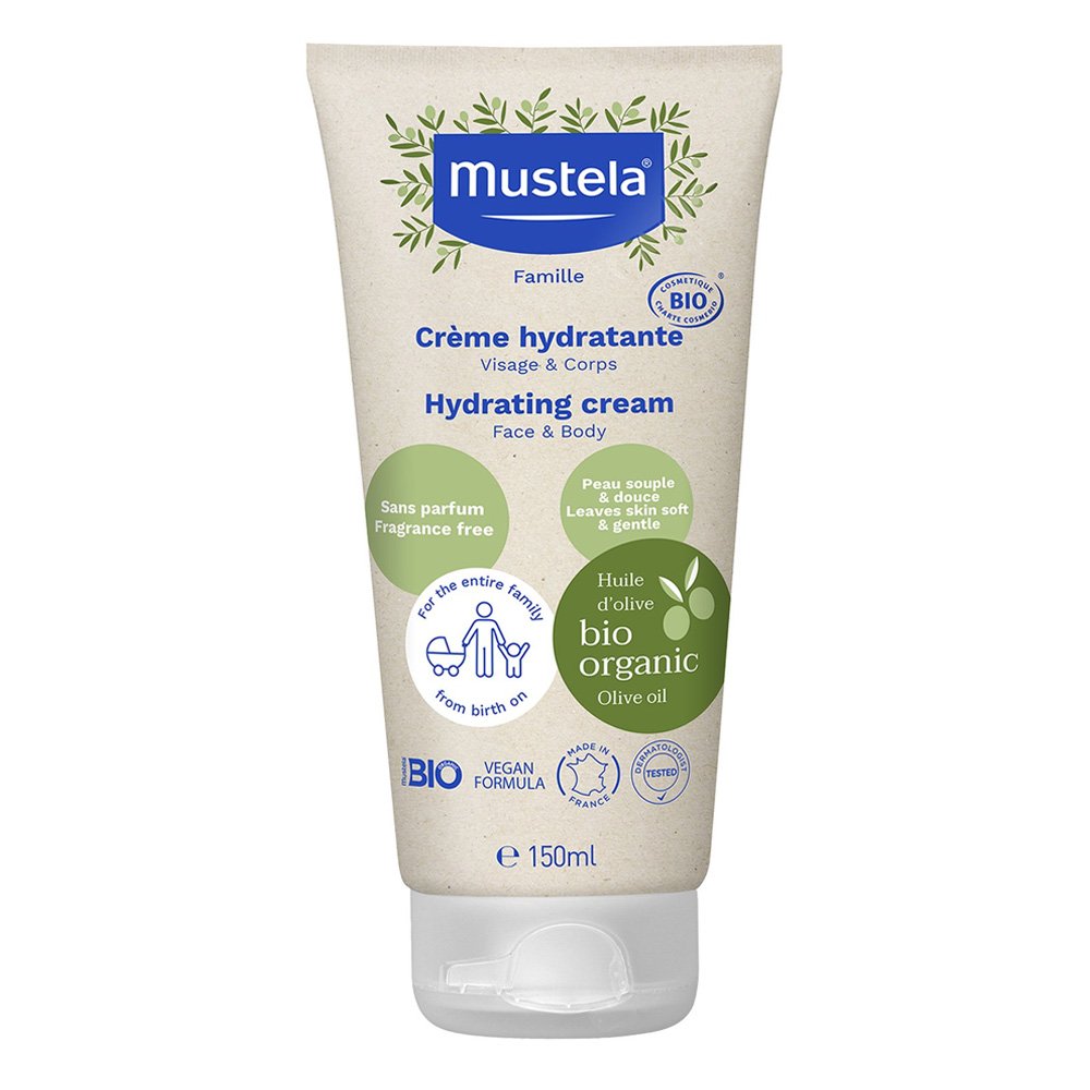 Mustela Organic Hydrating Cream Ενυδατική Κρέμα με Βιολογικό Ελαιόλαδο, 150ml