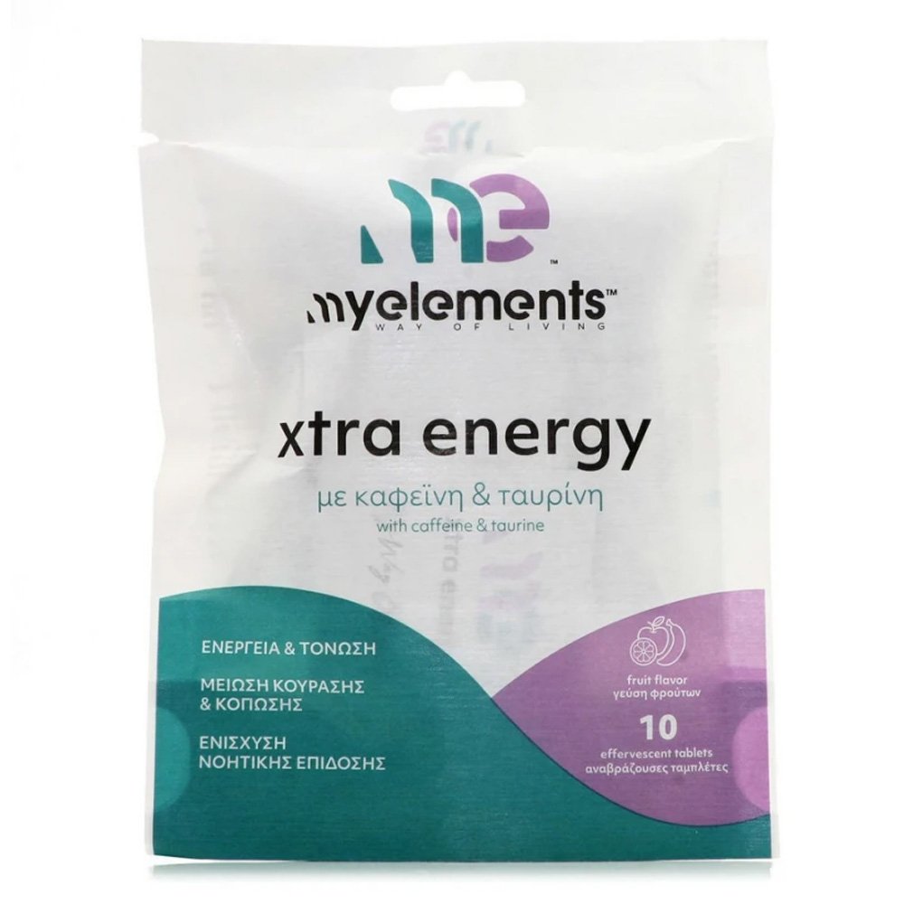 My Elements Xtra Energy Βιταμίνη για Ενέργεια Ενέργεια & Τόνωση, 10αναβρ.ταμπλέτες