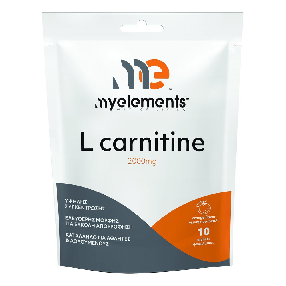 My Elements L-carnitine με Καρνιτίνη 2000mg, 10φακελίσκοι