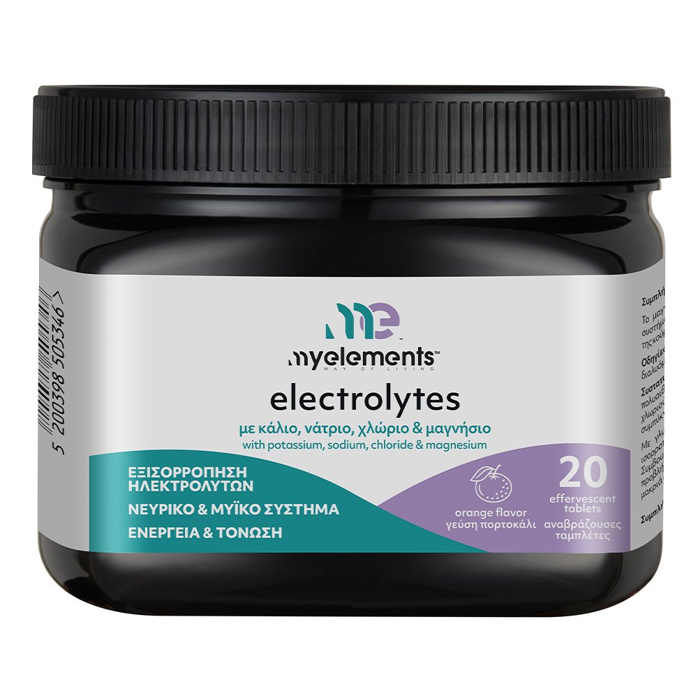 My Elements Electrolytes Ηλεκτρολύτες με Γεύση Πορτοκάλι, 20 αναβρ.δισκία