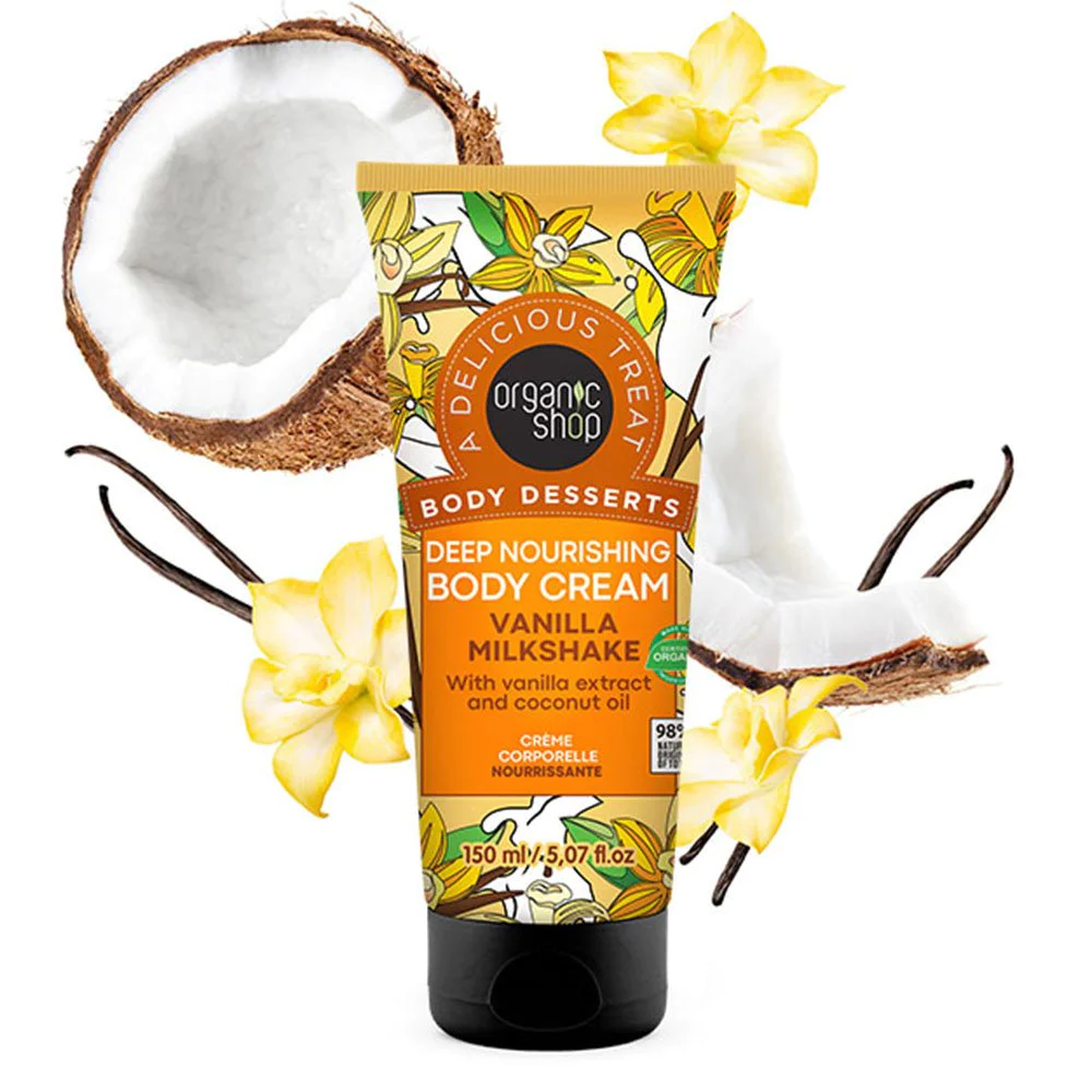 Natura Siberica Organic Shop Body Desserts Κρέμα Σώματος Vanilla Milkshake, 150ml Natura Siberica Organic Shop Body Desserts Κρέμα Σώματος Vanilla Milkshake, 150ml