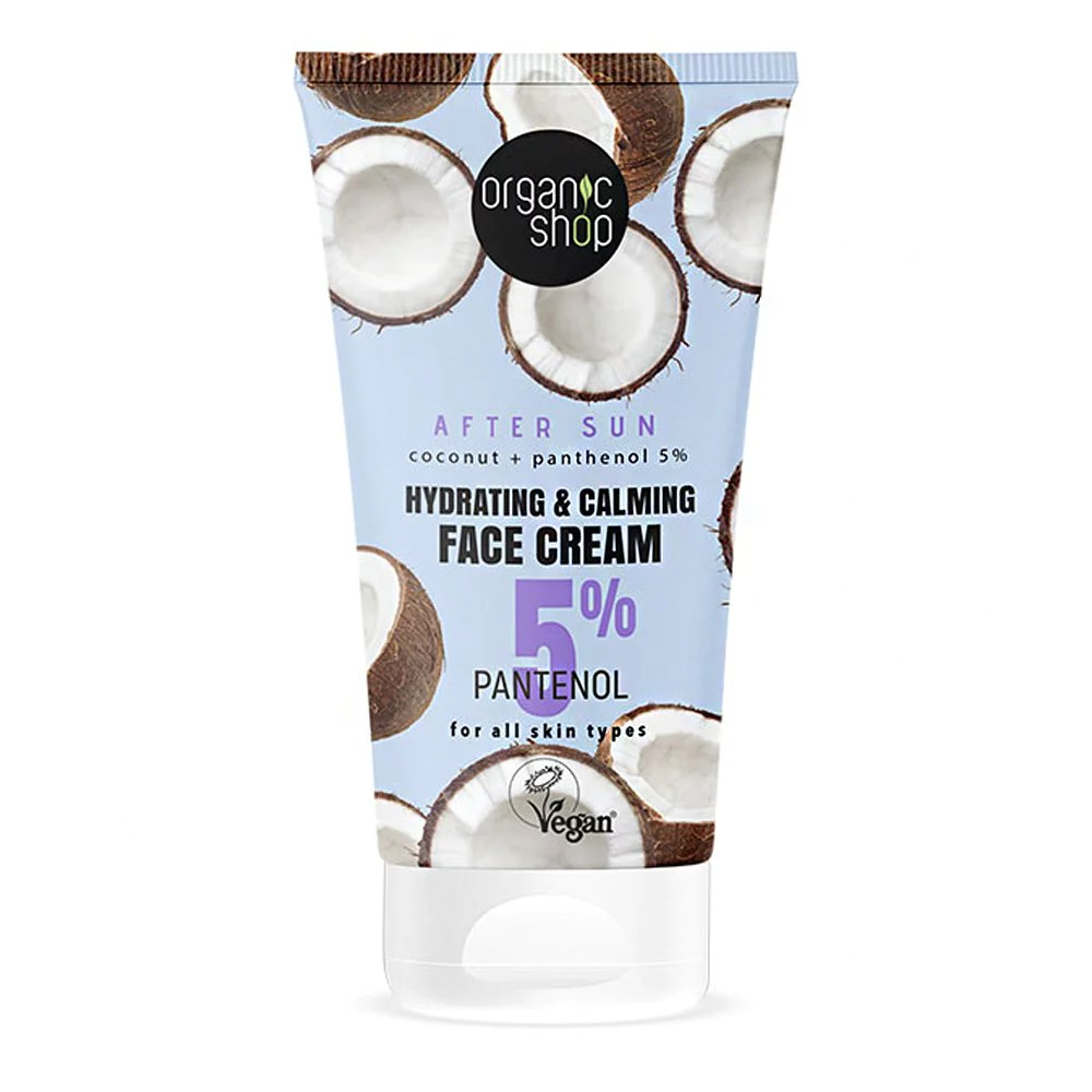 Organic Shop by Natura Siberica After Sun Ενυδατική Κρέμα Προσώπου με Καρύδα για Μετά τον Ήλιο, 50ml