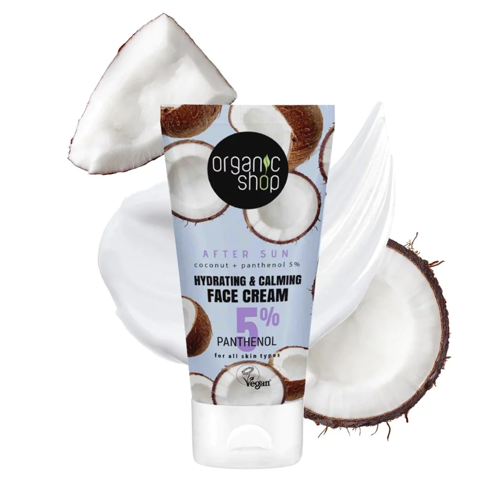 Organic Shop by Natura Siberica After Sun Ενυδατική Κρέμα Προσώπου με Καρύδα για Μετά τον Ήλιο, 50ml