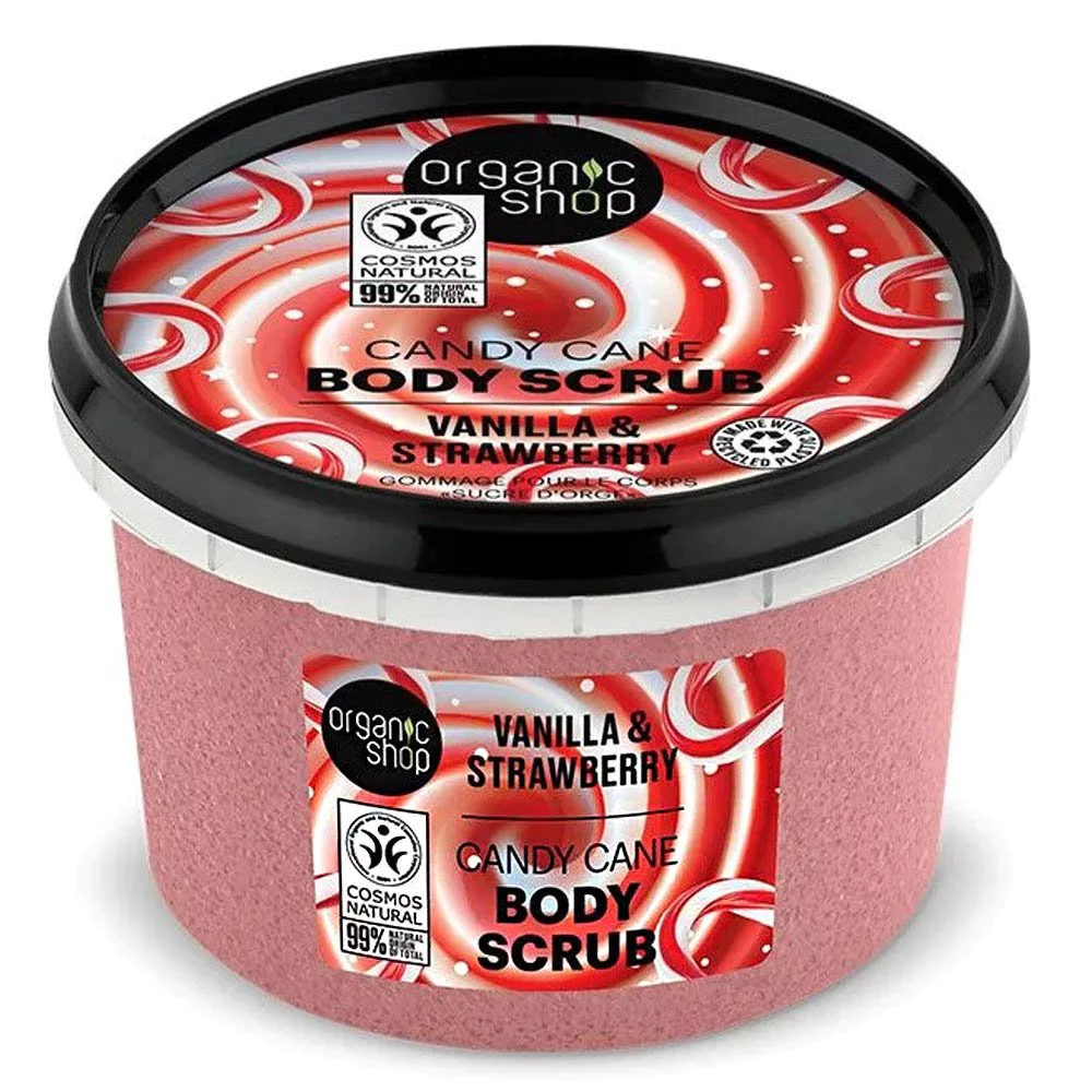 Natura Siberica Organic Shop Scrub Σώματος Candy Cane Βανίλια & Φράουλα, 250ml Natura Siberica Organic Shop Scrub Σώματος Candy Cane Βανίλια & Φράουλα, 250ml