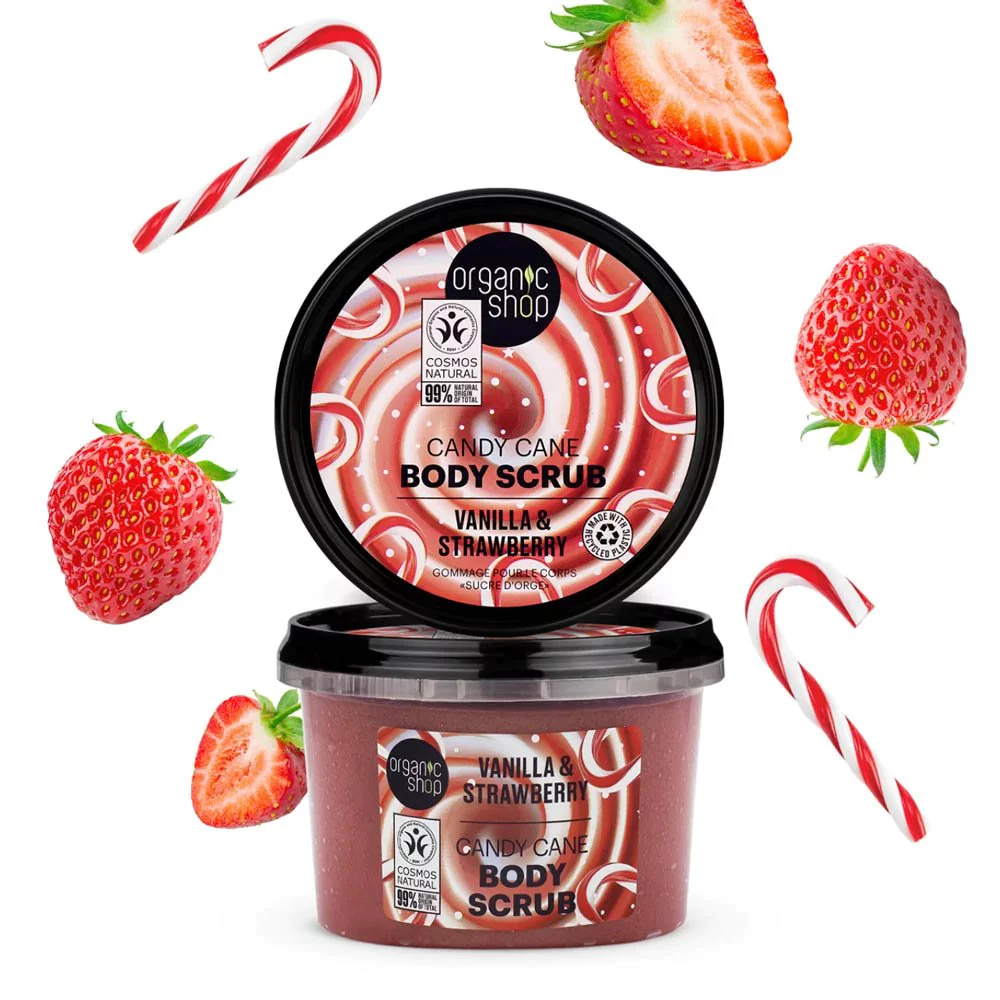 Natura Siberica Organic Shop Scrub Σώματος Candy Cane Βανίλια & Φράουλα, 250ml Natura Siberica Organic Shop Scrub Σώματος Candy Cane Βανίλια & Φράουλα, 250ml