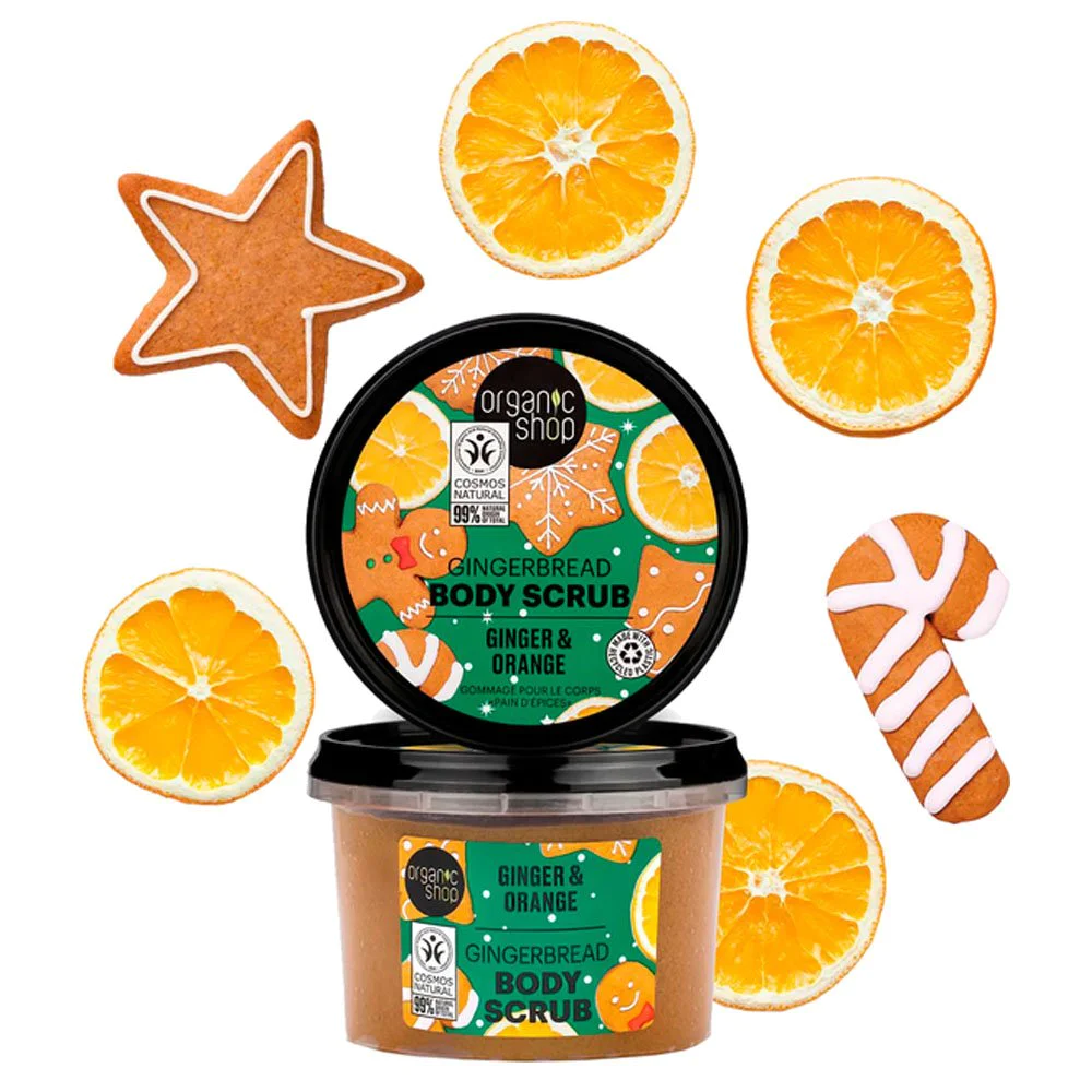 Natura Siberica Organic Shop Scrub Σώματος Gingerbread Τζίντζερ & Πορτοκάλι, 250ml