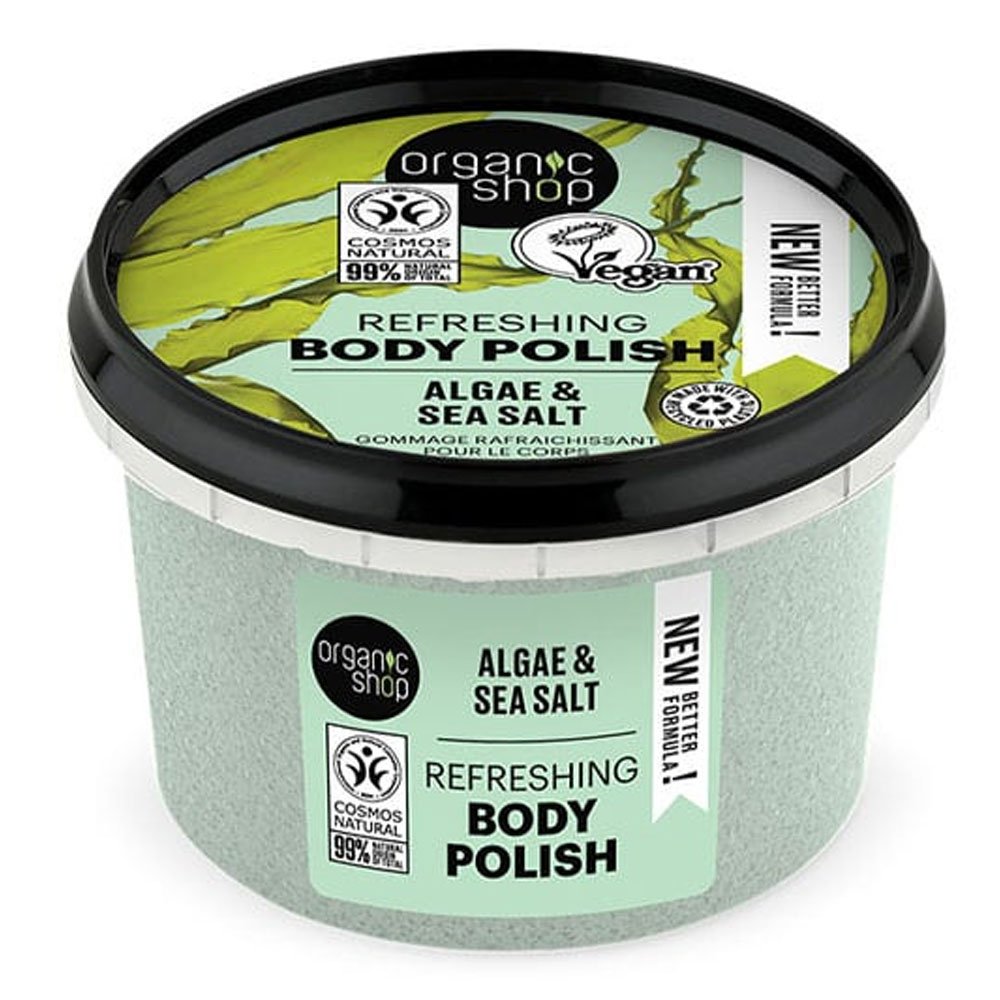 Natura Siberica Organic Shop Body Polish Αναζωογόνησης Φύκια & Θαλασσινό Αλάτι, 250ml