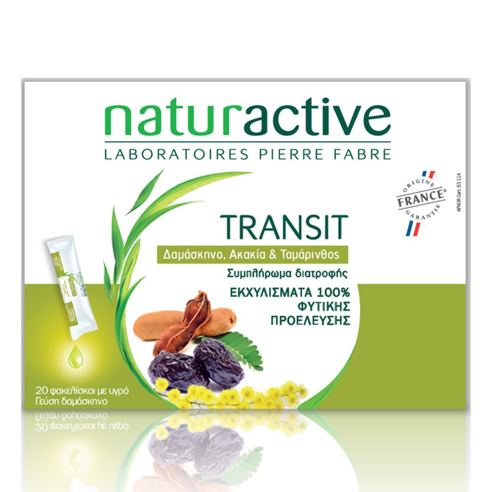 Naturactive Transit Συμπλήρωμα Διατροφής Κατά της Δυσκοιλιότητας, 20 φακελίσκοι