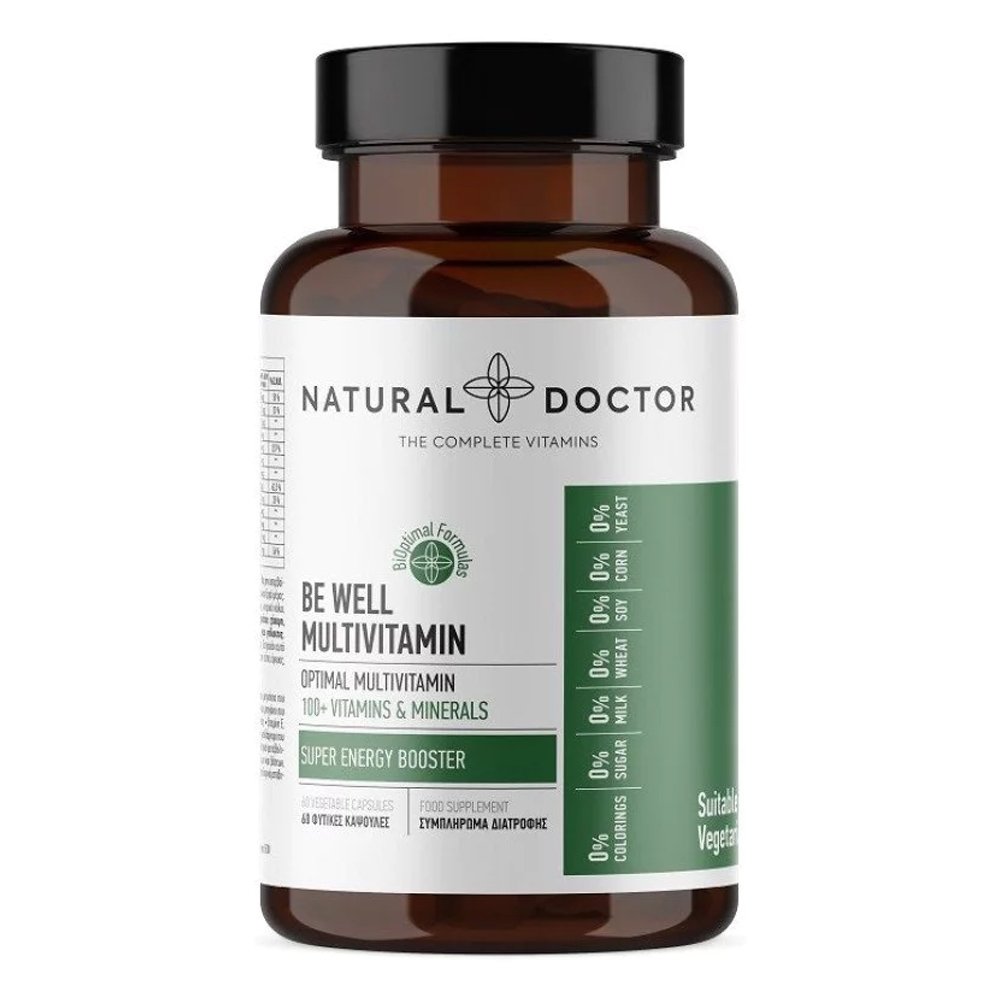 Natural Doctor Be Well Multivitamin Πολυβιταμίνη Για Τόνωση & Καταπολέμηση της Κόπωσης, 60 κάψουλες