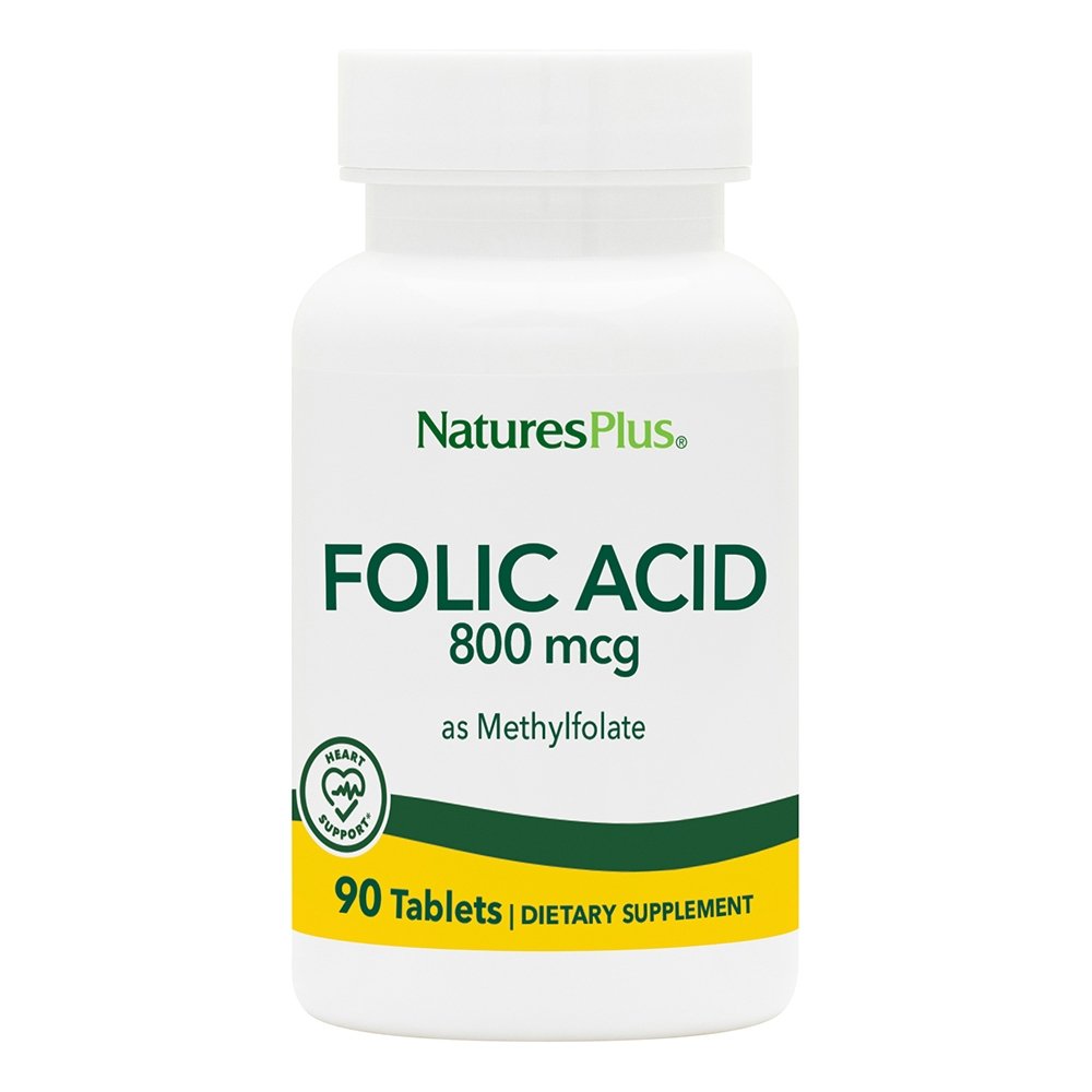 Natures Plus Folic Acid 800mcg Συμπλήρωμα Φυλλικού Οξέος, 90tabs