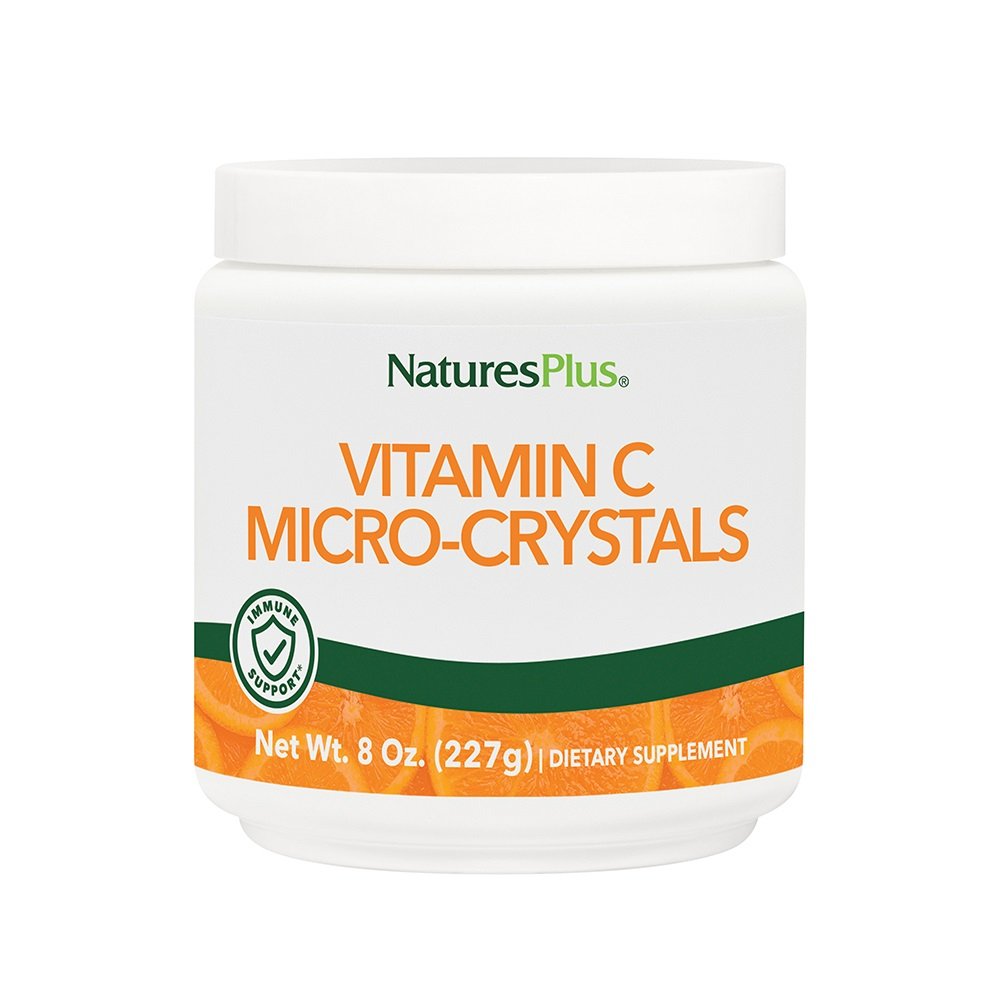 Natures Plus Vitamin C Micro-Crystals Μικροκρυσταλλική 100% Καθαρή και Φυσική Βιταμίνη C, 227gr