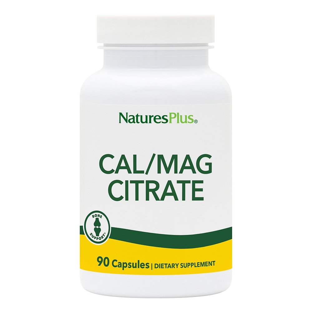 Natures Plus Cal/Mag Citrate with Boron Φόρμουλα με Ασβέστιο, Μαγνήσιο & Βόριο, 90caps