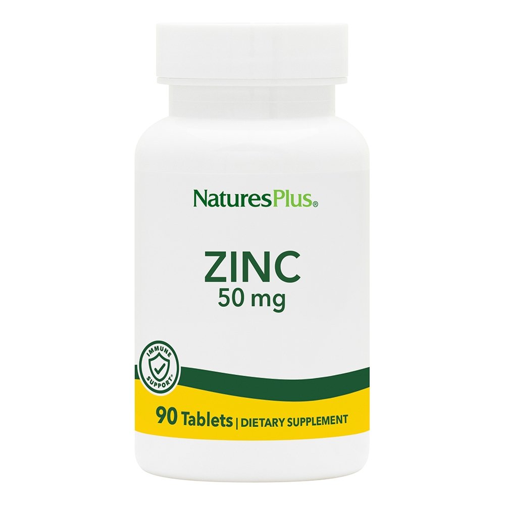 Natures Plus Zinc 50mg Συμπλήρωμα Διατροφής με Ψευδάργυρο, 90tabs