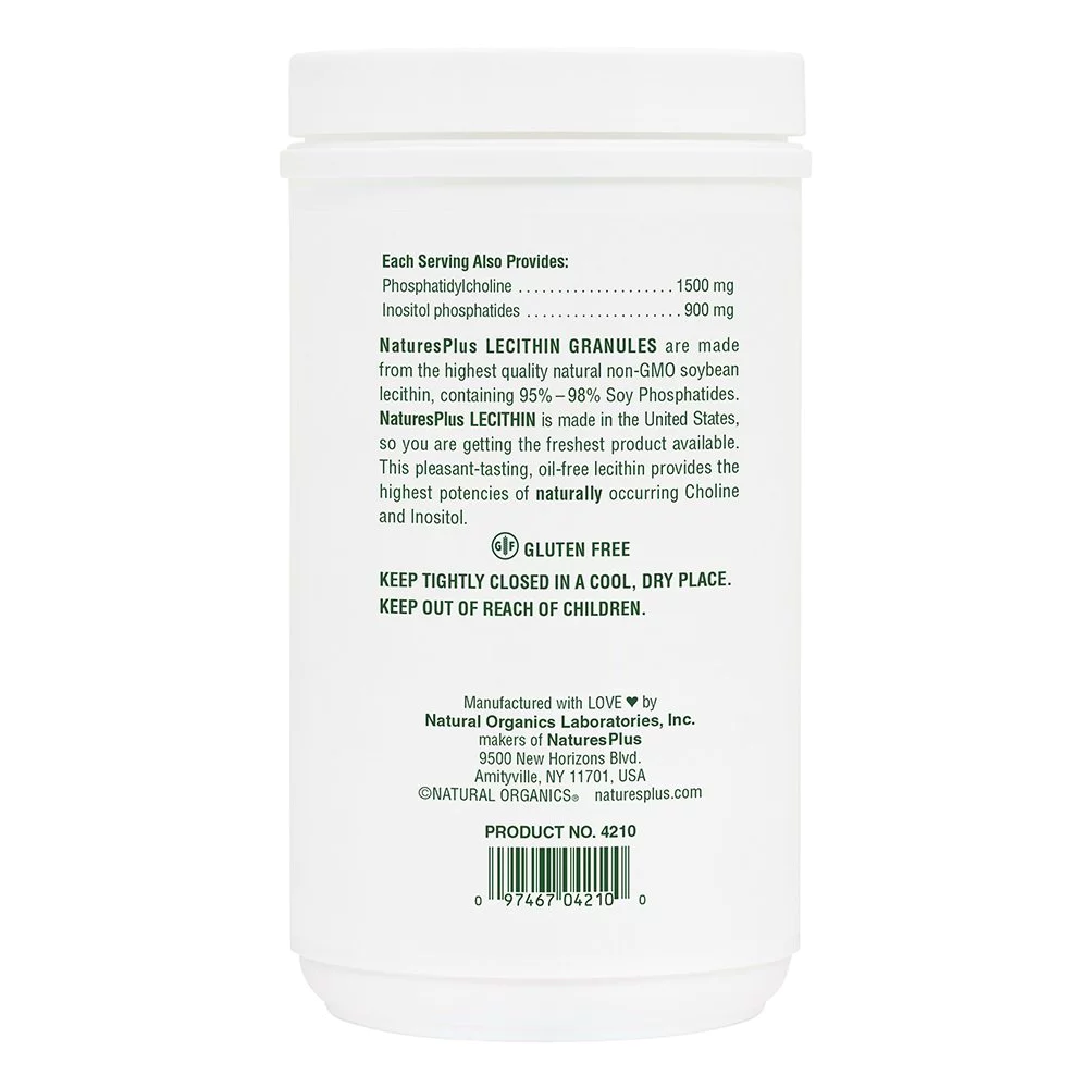 Natures Plus Lecithin Granules Λεκιθίνη Σόγιας σε Κόκκους, 340gr
