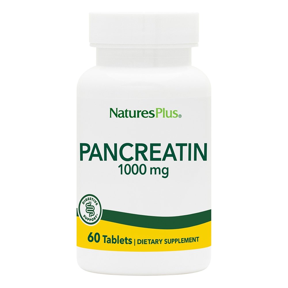 Natures Plus Pancreatin 1000mg Συμπλήρωμα Πανγκρεατίνης, 60 tabs
