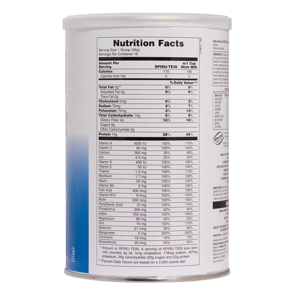 Natures Plus SpiruTein Vanilla Ρόφημα Πρωτεΐνης με Γεύση Βανίλια, 544 gr Natures Plus SpiruTein Vanilla Ρόφημα Πρωτεΐνης με Γεύση Βανίλια, 544 gr