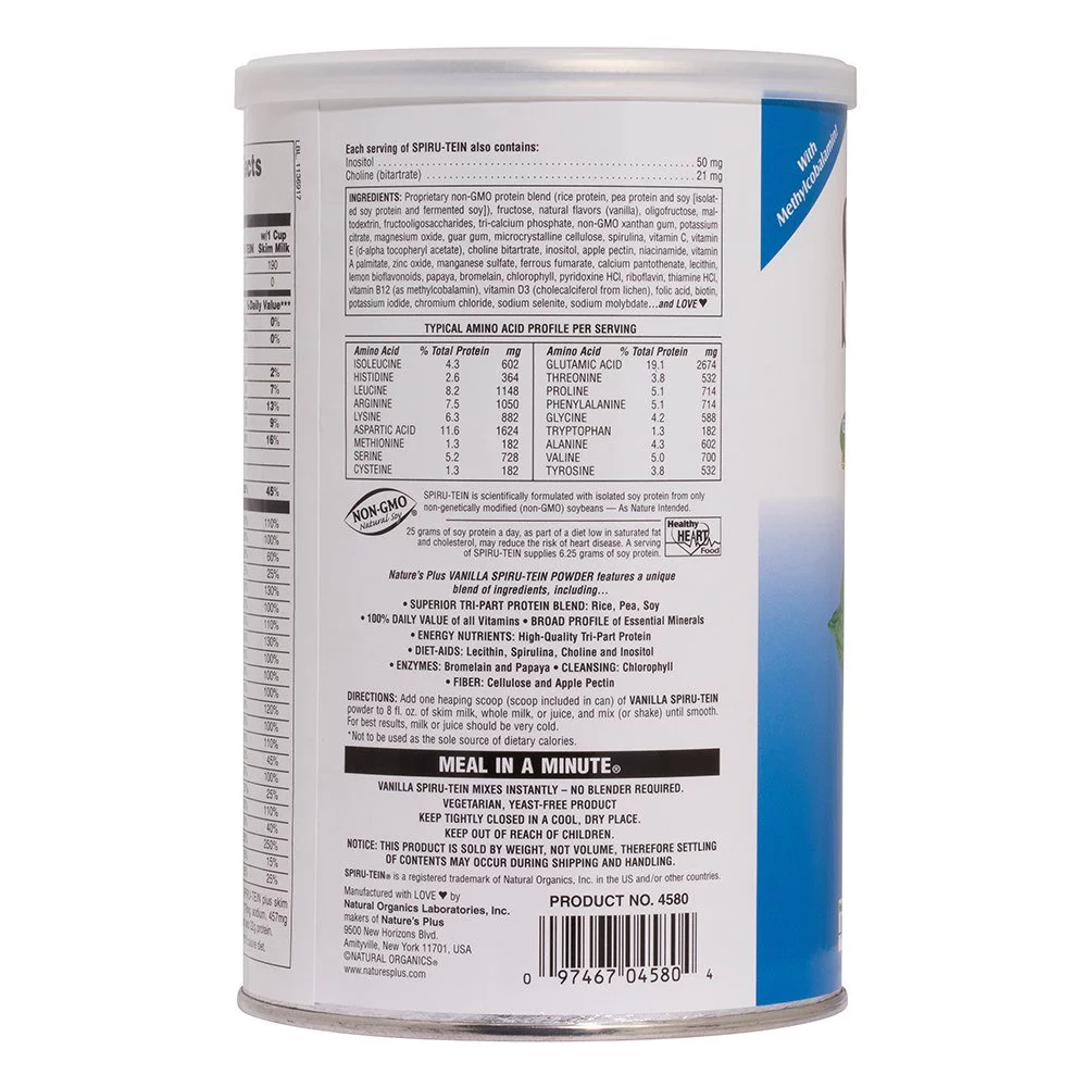 Natures Plus SpiruTein Vanilla Ρόφημα Πρωτεΐνης με Γεύση Βανίλια, 544 gr Natures Plus SpiruTein Vanilla Ρόφημα Πρωτεΐνης με Γεύση Βανίλια, 544 gr