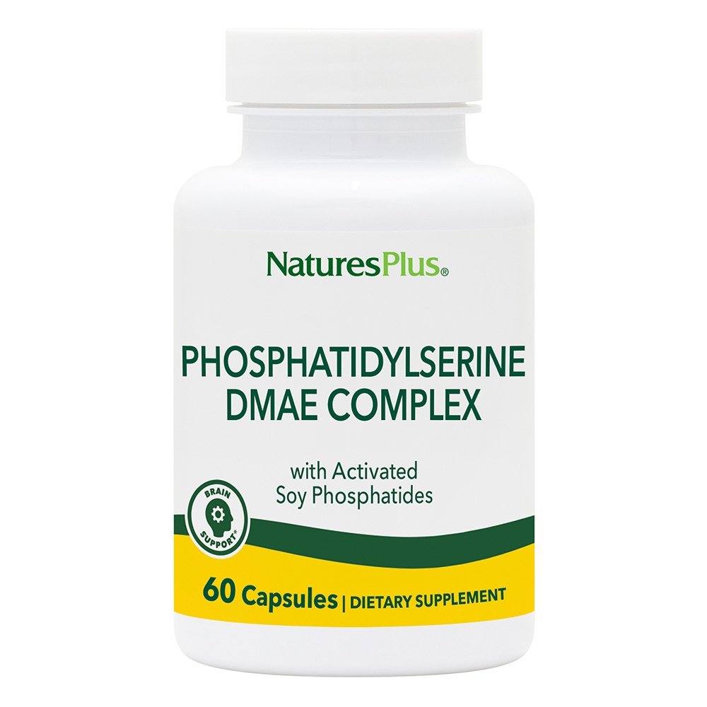 Natures Plus Phosphatidylserine Dmae Complex για τη Βελτίωση των Εγκεφαλικών Λειτουργιών, 60caps