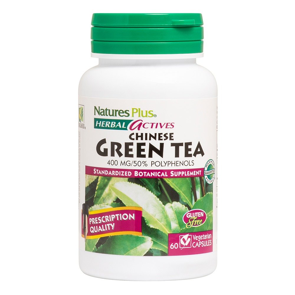 Natures Plus Green Tea (Chinese) 400 mg με Αντιοξειδωτικές Ιδιότητες, 60caps