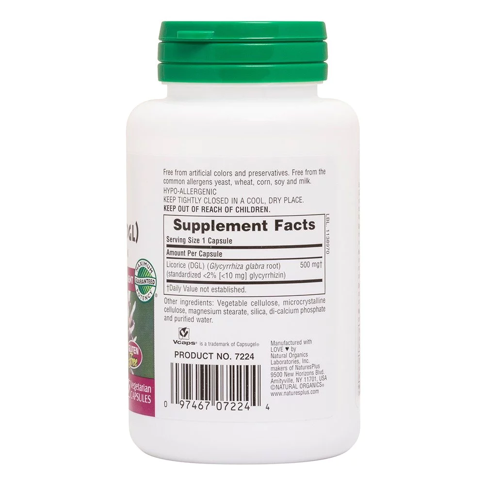 Natures Plus Licorice (DGL) 500 mg Συμπλήρωμα με Εκχύλισμα Γλυκόριζας, 60caps