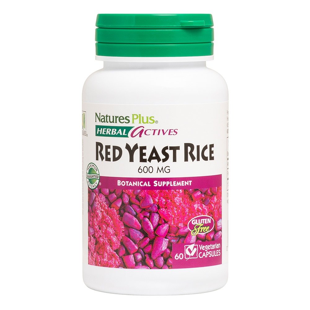 Natures Plus Red Yeast Rice 600 mg Συμπλήρωμα από Εκχύλισμα Κόκκινης Μαγιάς, 60caps