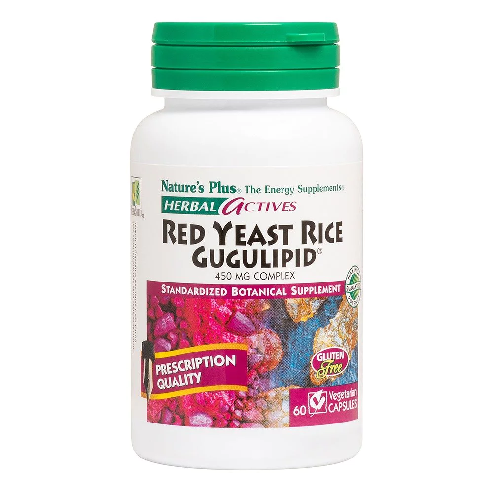 Natures Plus Red Yeast Rice Gugulipid 450 mg για τη Ρύθμιση της Χοληστερίνης και των Τριγλυκεριδίων, 60caps Natures Plus Red Yeast Rice Gugulipid 450 mg για τη Ρύθμιση της Χοληστερίνης και των Τριγλυκεριδίων, 60caps
