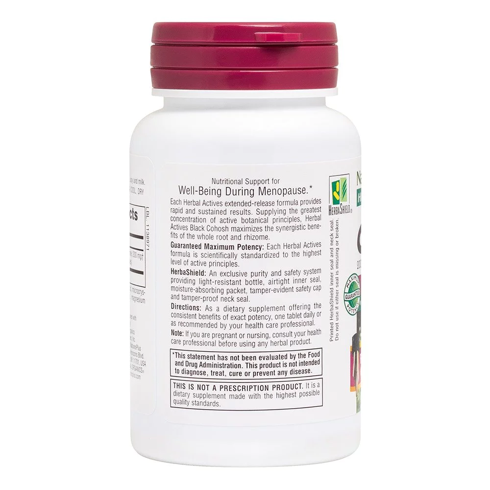 Natures Plus Black Cohosh 200 mg Ανακούφιση από τα Συμπτώματα της Εμμηνόπαυσης, 30tabs Natures Plus Black Cohosh 200 mg Ανακούφιση από τα Συμπτώματα της Εμμηνόπαυσης, 30tabs