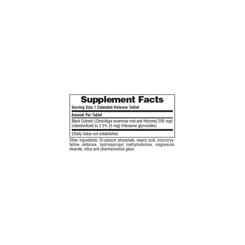 Natures Plus Black Cohosh 200 mg Ανακούφιση από τα Συμπτώματα της Εμμηνόπαυσης, 30tabs Natures Plus Black Cohosh 200 mg Ανακούφιση από τα Συμπτώματα της Εμμηνόπαυσης, 30tabs