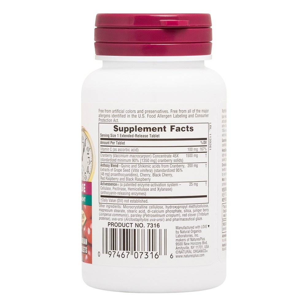 Natures Plus Ultra Cranberry Extended Release 1500mg, 30tabs