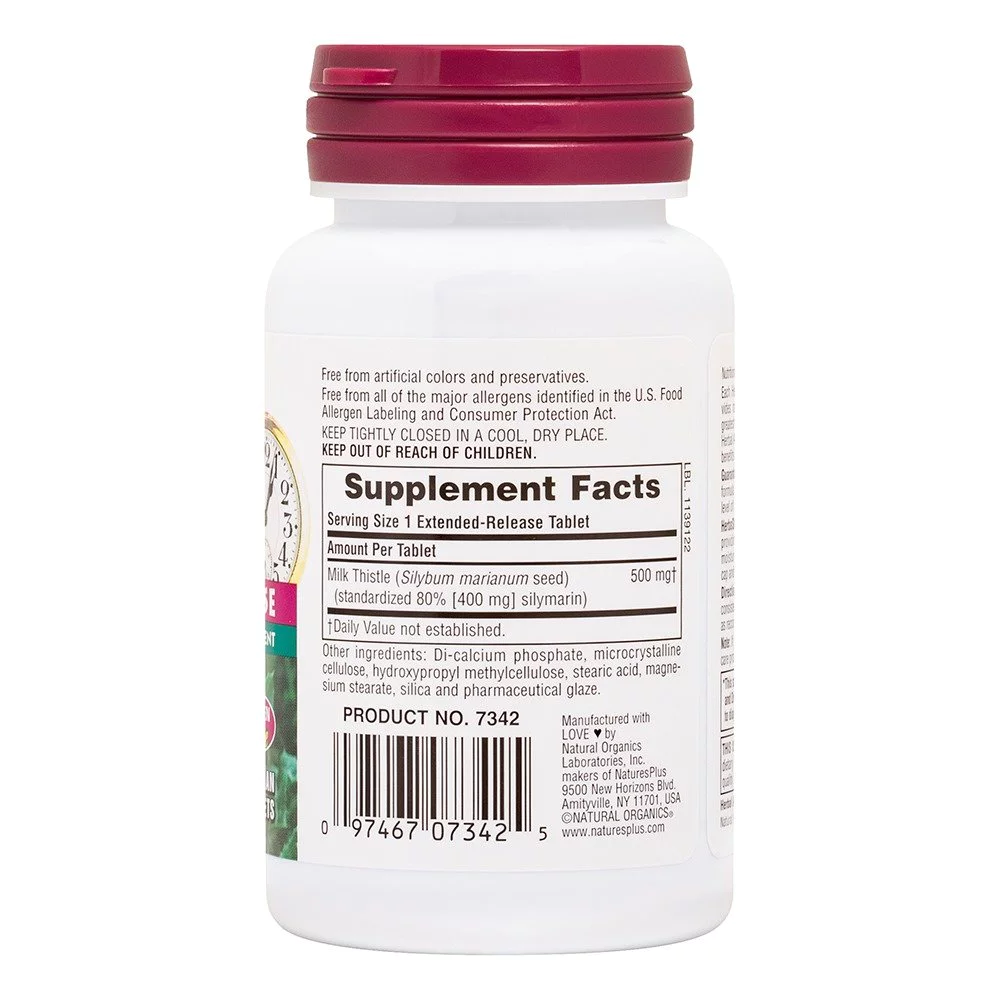 Natures Plus Milk Thistle 500 mg Συμπλήρωμα Διατροφής με Γαϊδουράγκαθο, 30tabs Natures Plus Milk Thistle 500 mg Συμπλήρωμα Διατροφής με Γαϊδουράγκαθο, 30tabs
