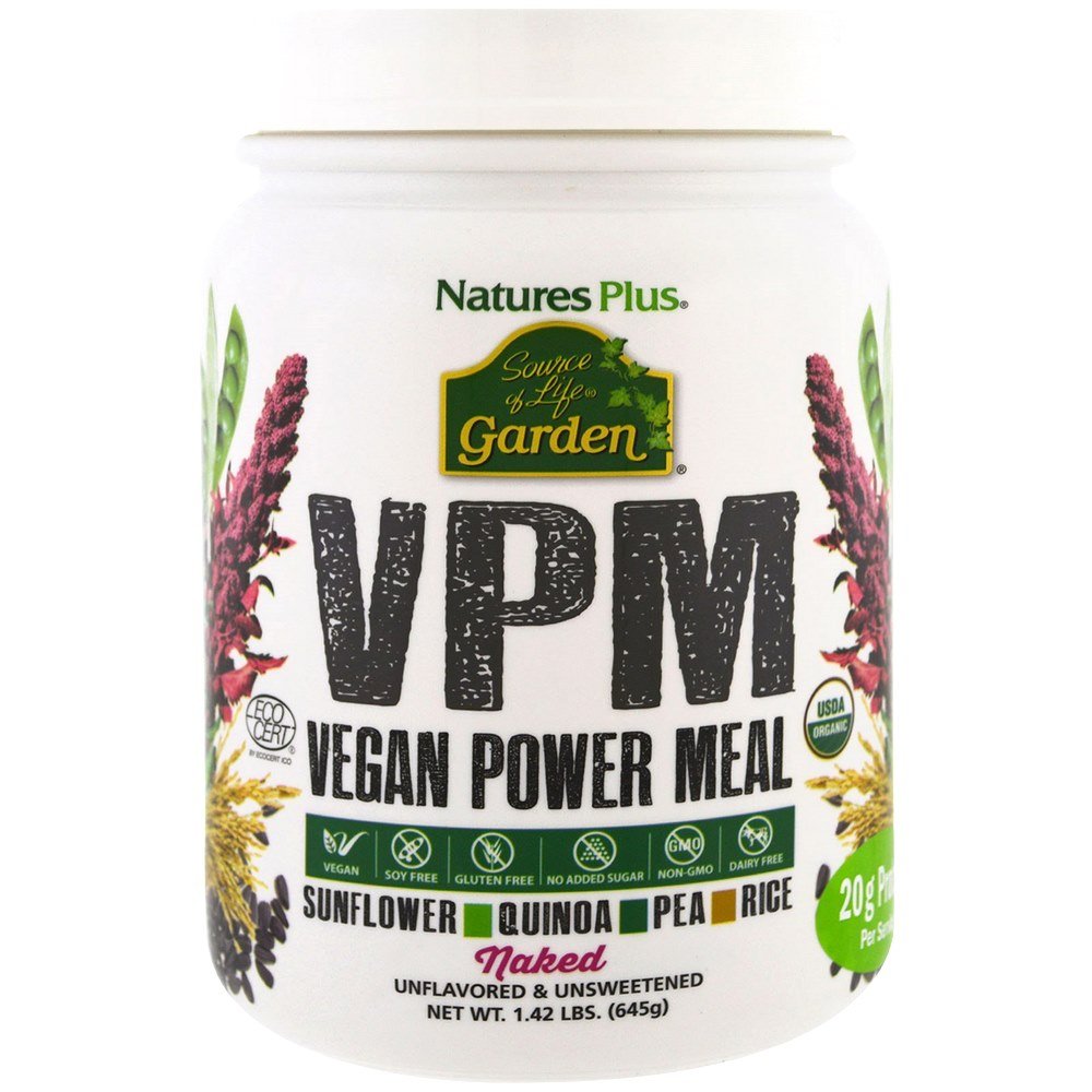 Natures Plus Source Life Garden VPM Vegan Power Meal Naked Unflavoured, 645gr 