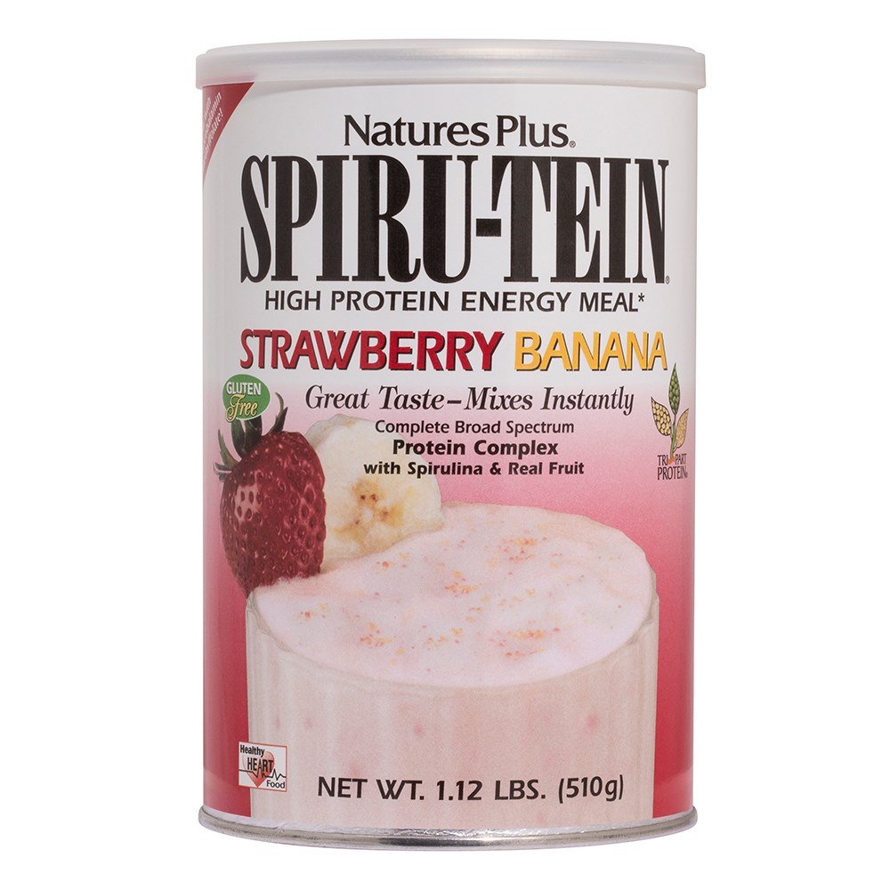 Natures Plus Spiru-Tein Strawberry Banana Ρόφημα Πρωτεΐνης με Γεύση Φράουλα Μπανάνα , 510gr