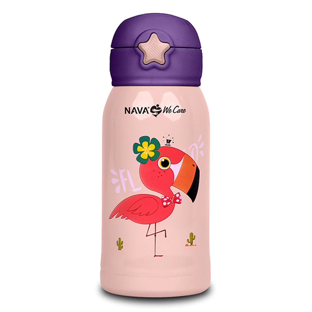 Nava Θερμός Μπουκάλι Ανοξείδωτο "We Care" Ροζ, 500ml Nava Θερμός Μπουκάλι Ανοξείδωτο "We Care" Ροζ, 500ml