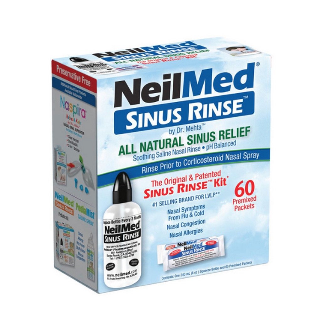 NeilMed The Original Sinus Rinse Kit Σύστημα Ρινικών Πλύσεων , 1τμχ και 60φακελάκια