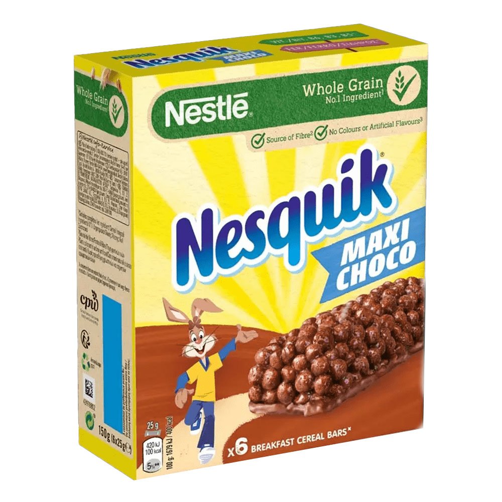 Nestle Nesquik Maxi Choco Μπάρα Δημητριακών 25gr, 6τμχ
