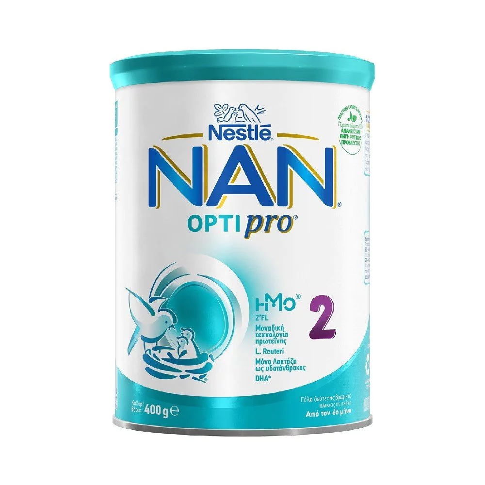 Nestle Nan Optipro 2 Γάλα σε Σκόνη 6m+, 400gr Nestle Nan Optipro 2 Γάλα σε Σκόνη 6m+, 400gr