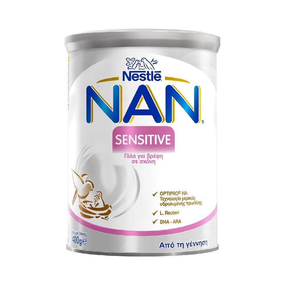 Nestle Nan Sensitive 0m+ Γάλα σε Σκόνη, 400gr