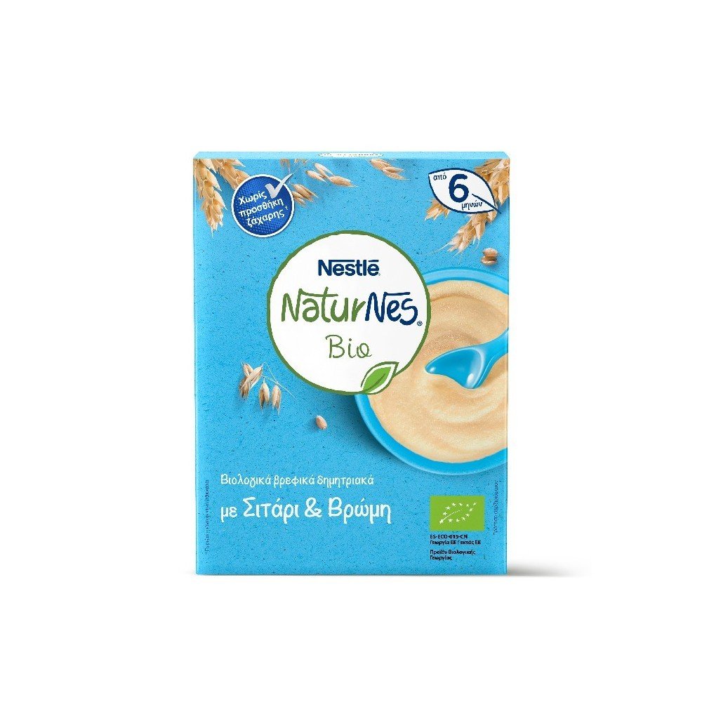 Nestle Βρεφική Κρέμα NaturNes Δημητριακά με Σιτάρι & Βρώμη 6m+, 200gr Nestle Βρεφική Κρέμα NaturNes Δημητριακά με Σιτάρι & Βρώμη 6m+, 200gr