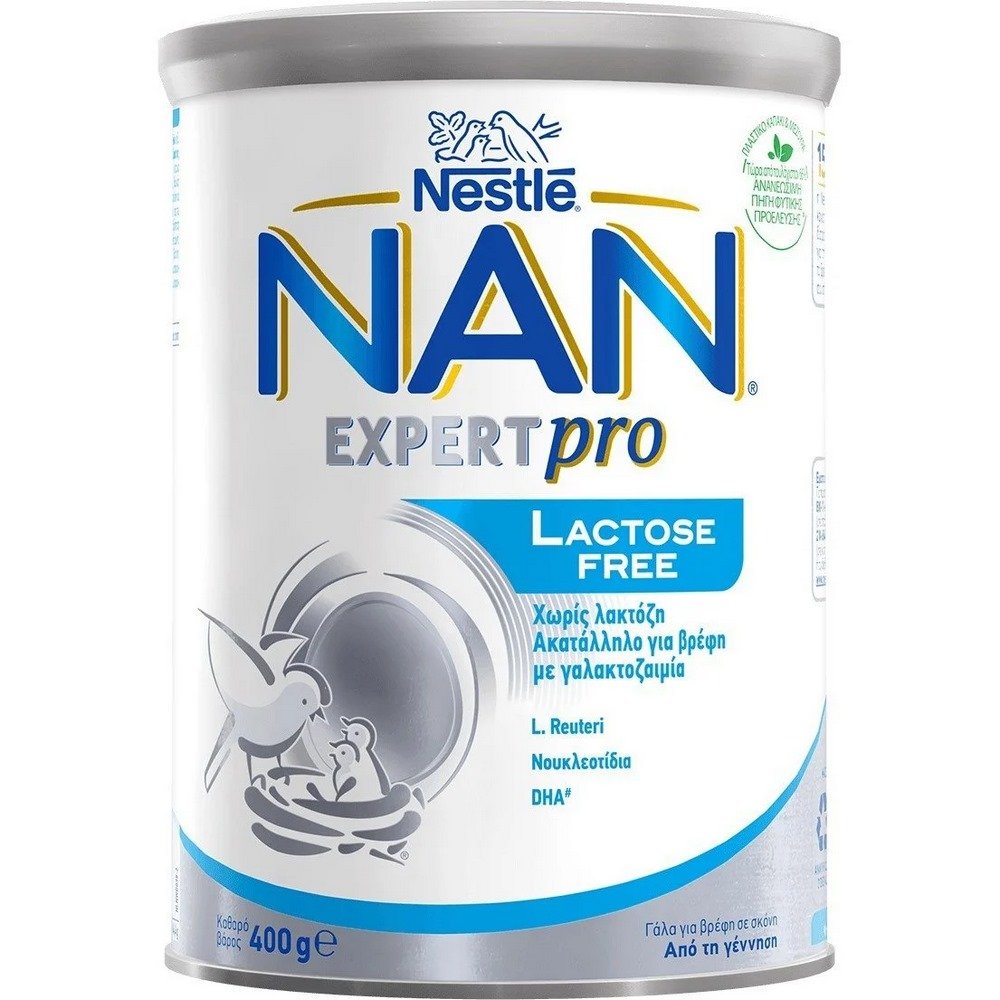 Nestle Nan Expert Pro Lactose Free για Βρέφη με Δυσανεξία στη Λακτόζη, 400g