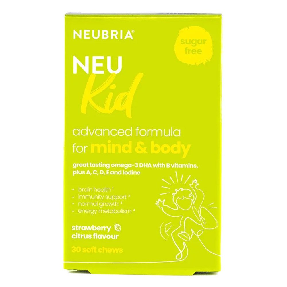 Neubria Neu Kid Advance Mind & Body Multivitamin + Omega-3 Παιδικό Συμπλήρωμα Διατροφής Πολυβιταμίνης & Ωμέγα 3, 30 Soft Gels