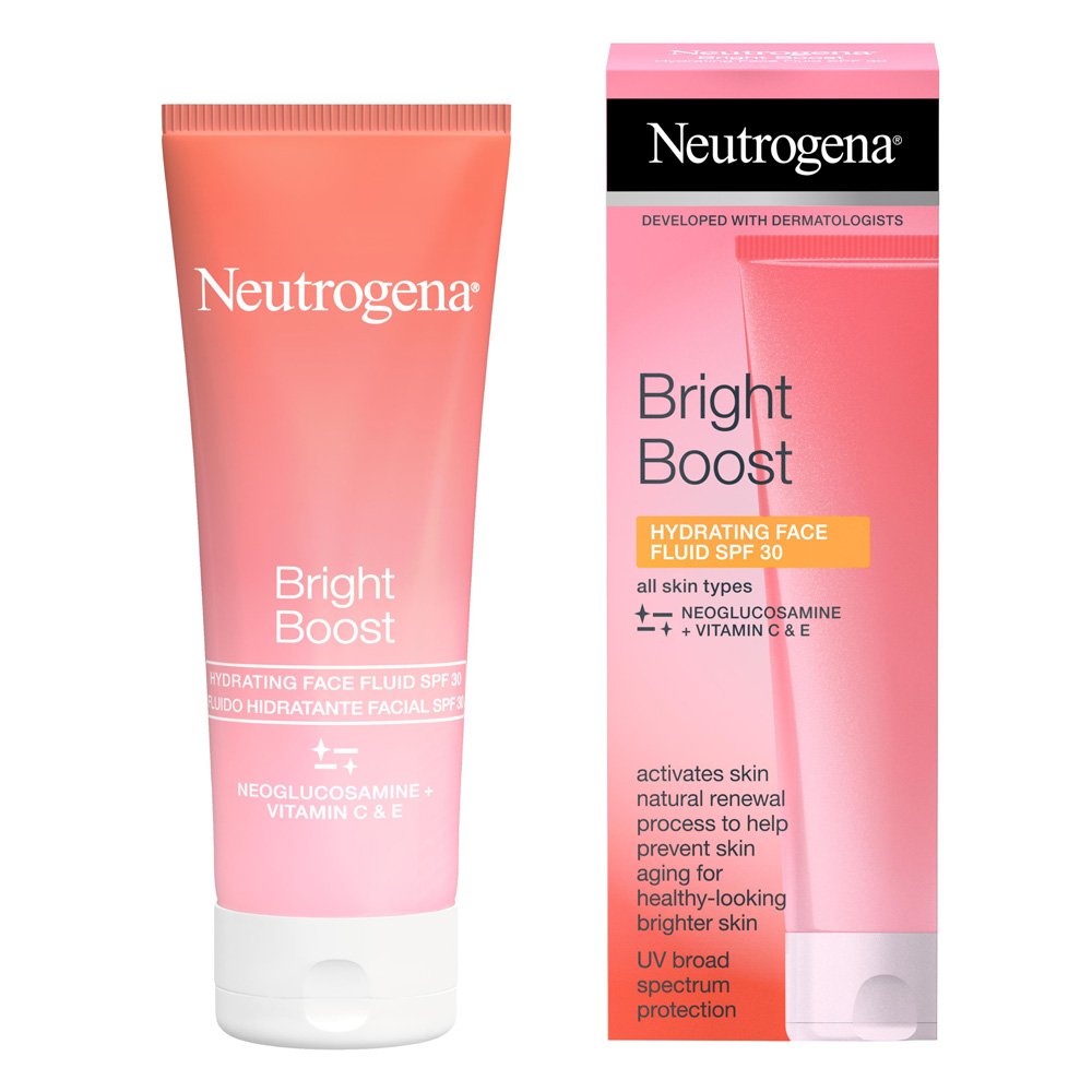 Neutrogena Bright Boost Hydrating Face Fluid Κρέμα Προσώπου SPF30 Αντιγήρανσης & Λάμψης, 50ml
