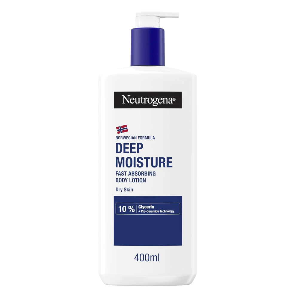 Neutrogena® Deep Moisture Fast Absorbing Body Lotion Γαλάκτωμα Βαθιάς Ενυδάτωσης Άμεσης Απορρόφησης, 400ml