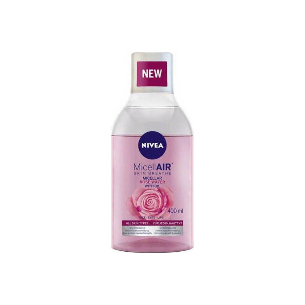 Nivea Micellar Water With Rose Water & Oil Ντεμακιγιάζ Προσώπου 2 Φάσεων με Ροδόνερο, 400ml