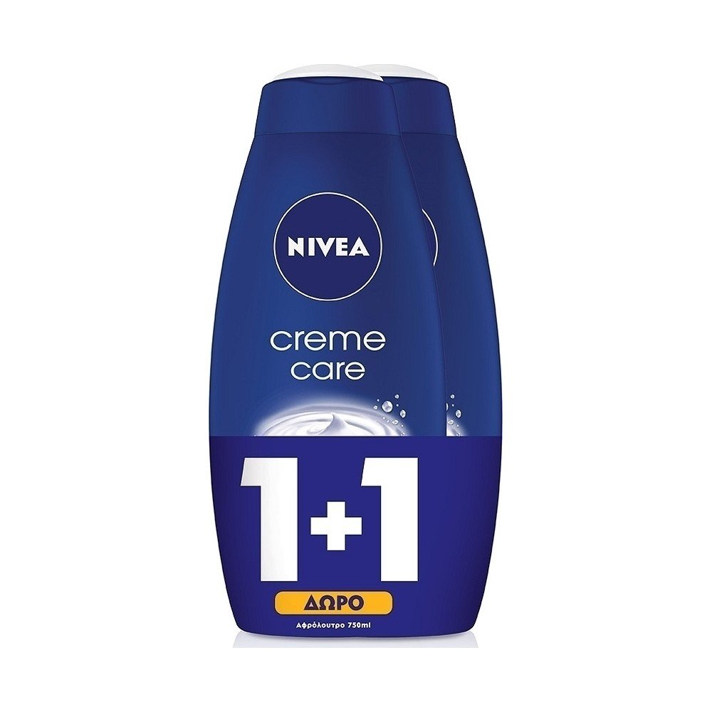 Nivea Bath Creme Care Ενυδατικό Αφρόλουτρο 1+1 Δώρο, 750ml