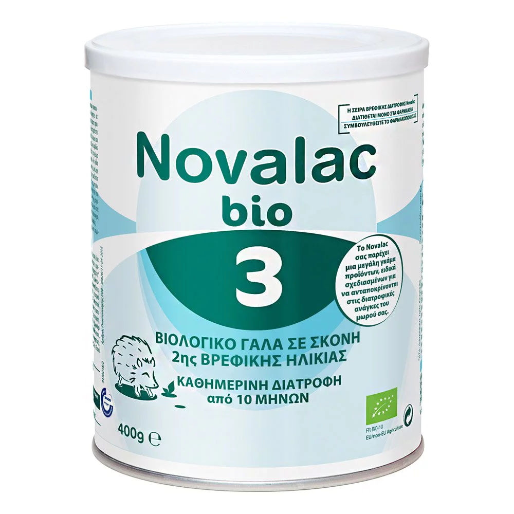 Novalac Bio 3 Βιολογικό Ρόφημα Γάλακτος σε Σκόνη για Μικρά Παιδιά από 1 ως 3 ετών, 400g Novalac Bio 3 Βιολογικό Ρόφημα Γάλακτος σε Σκόνη για Μικρά Παιδιά από 1 ως 3 ετών, 400g