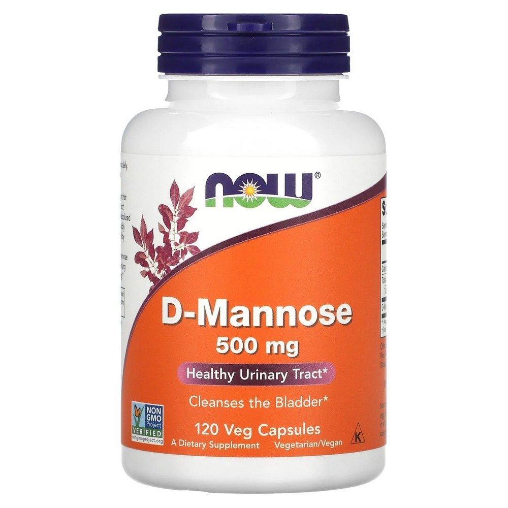 Now D-Mannose 500mg Συμπλήρωμα Διατροφής για το Ουροποιητικό Σύστημα του Άνδρα,120 κάψουλες