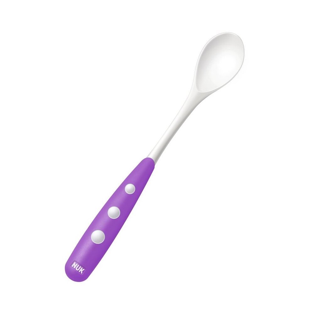 Nuk Easy Learning Feeding Spoon Κουτάλι 6m+ Μωβ, 2τμχ