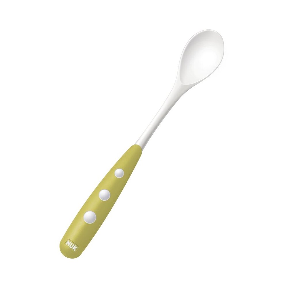 Nuk Easy Learning Feeding Spoon Κουτάλι 6m+ Πράσινο, 2τμχ