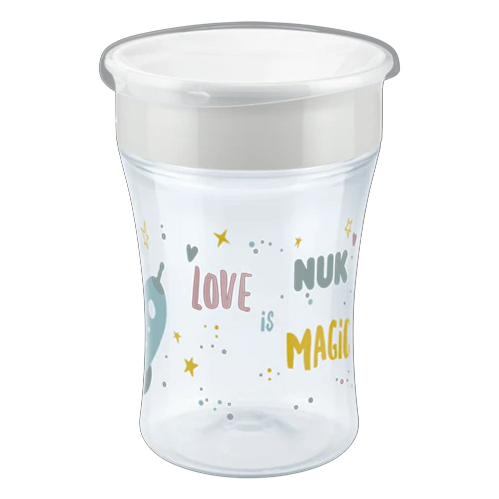 Nuk Family Love Magic Cup με Χείλος και Καπάκι Γκρι 8m+, 230ml