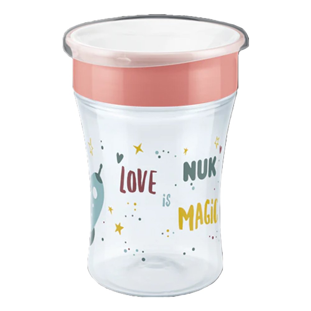 Nuk Family Love Magic Cup με Χείλος και Καπάκι Κεραμιδί 8m+, 230ml